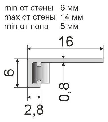 Микроплинтус с пружинами Чёрный - фотография № 6