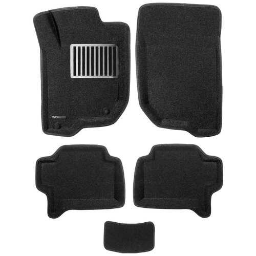 Ворсовые 3D коврики для MITSUBISHI Pajero Sport 2008->2015 3D Euromat Lux (с металлическим подпятником)