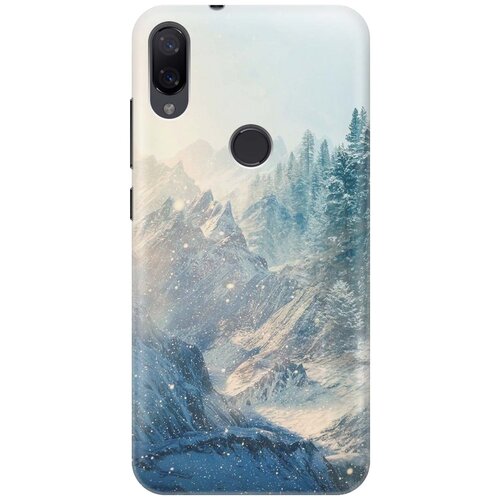 фото Cиликоновый чехол на xiaomi mi play / сяоми ми плей с принтом "снежные горы и лес" gosso