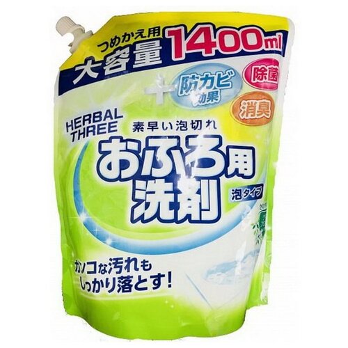 Mitsuei Cредство чистящее для ванной пенящееся с антибактериальным эффектом с цветочно-травяным ароматом, для флаконов с распылителем 1400мл