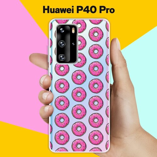 Силиконовый чехол на Huawei P40 Pro Пончики / для Хуавей П40 Про