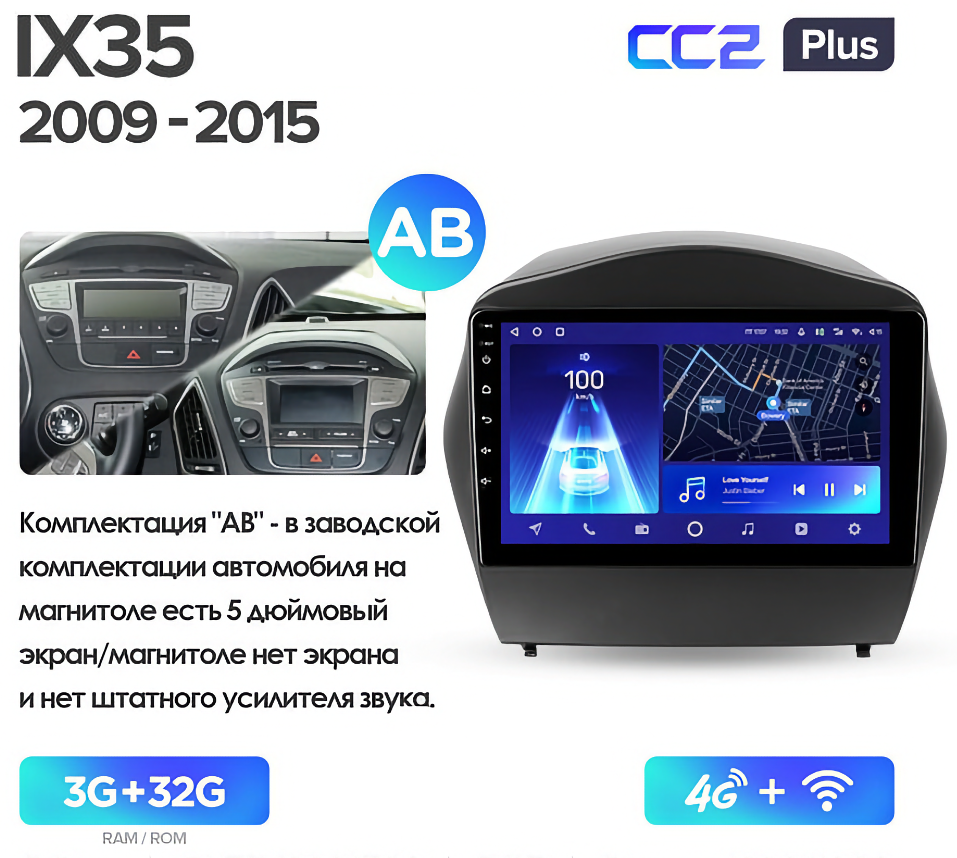 Магнитола Teyes CC2 Plus "AB" Hyundai IX35