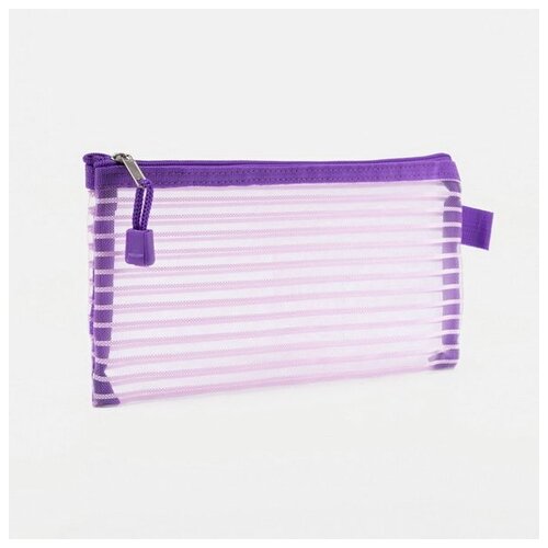 Косметичка на молнии, цвет сиреневый portable fashion simple tpu transparent cosmetic bag travel large wash bag make up bag capacity storage