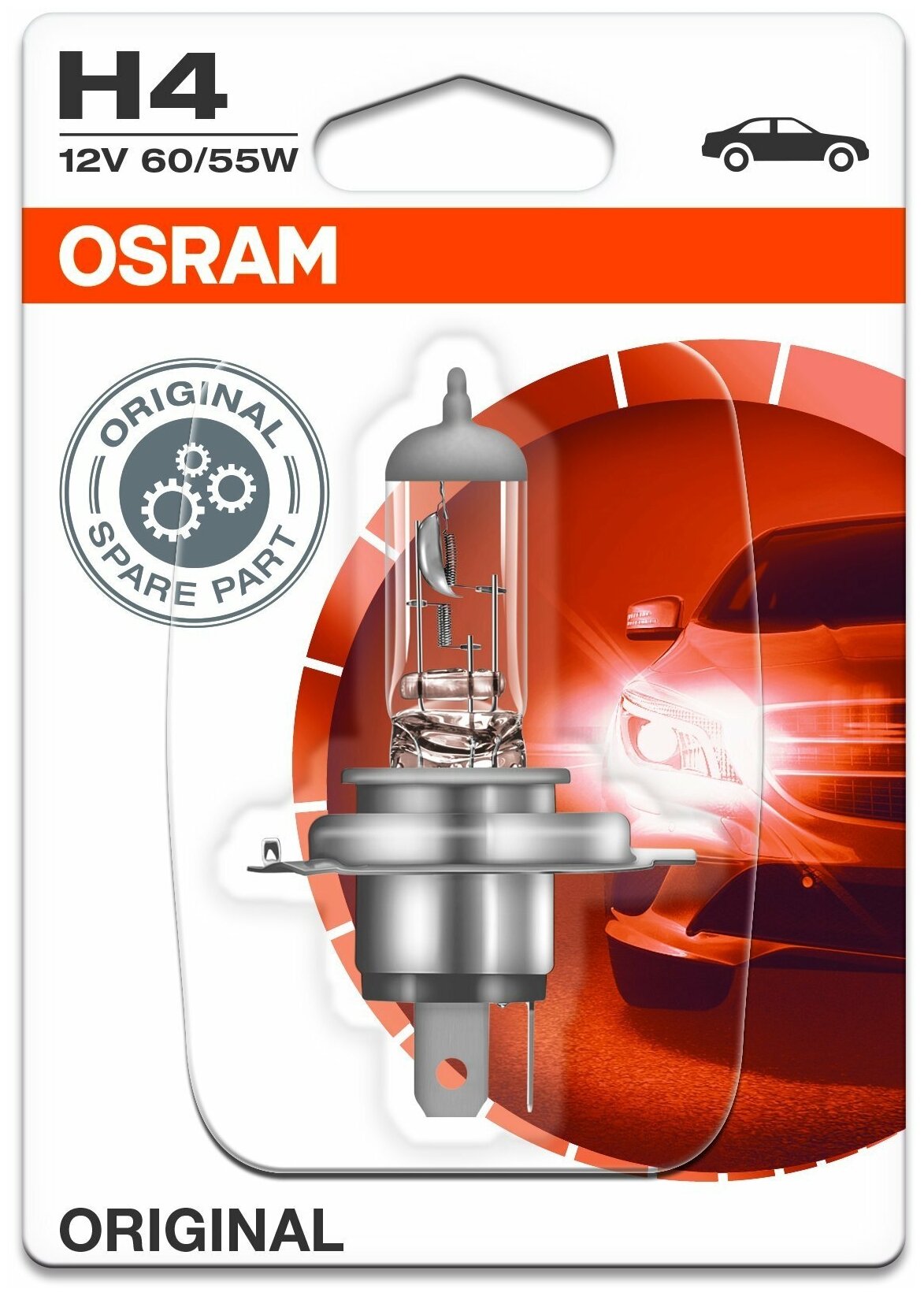 Лампа автомобильная галогенная OSRAM Original Line 64193-01B H4 12V 60/55W P43t/P43t-38 — фото 1