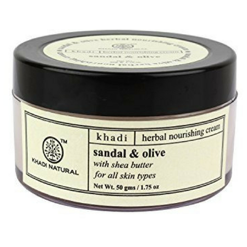 Khadi Natural Herbal Nourishing Cream Sandal & Olive with shea batter Крем для лица Сандал, Олива и Масло Ши, 50 г herbal face cream khadi night cream khadi natural травяной крем для лица ночной для всех типов кожи кхади нэчрл 50 г