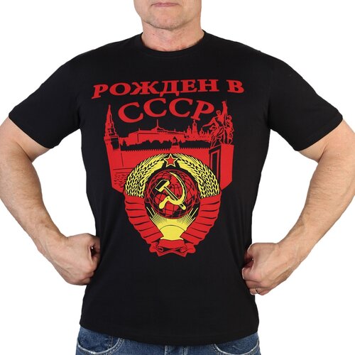 Футболка хлопок, размер RUS 54 (2XL), черный