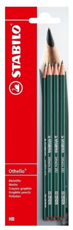 Карандаш чернографитный STABILO Othello  3 шт уп  блистер  в ассортименте