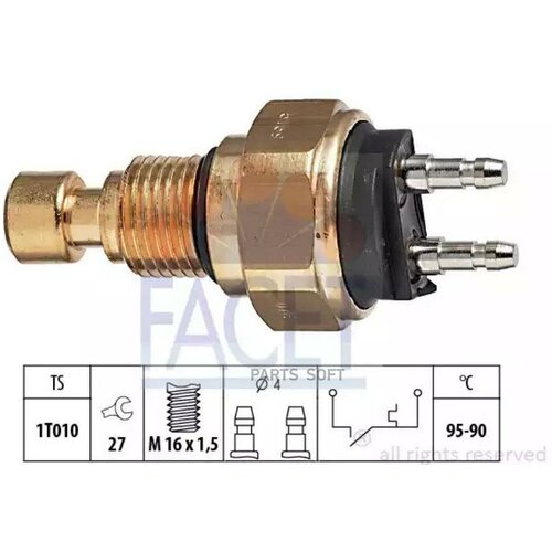 Датчик вентилятора радиатора FACET EPS 1 850 139 KW 550 139 1514441 75139 FACET