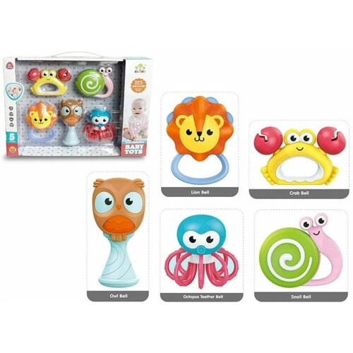 Набор погремушек Baby Toys с прорезывателями 5 шт, SL84851