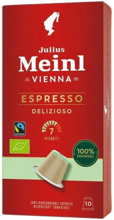 Кофе в капсулах Julius Meinl Espresso Delizioso (Эспрессо Делизиозо), стандарта Nespresso, 10шт