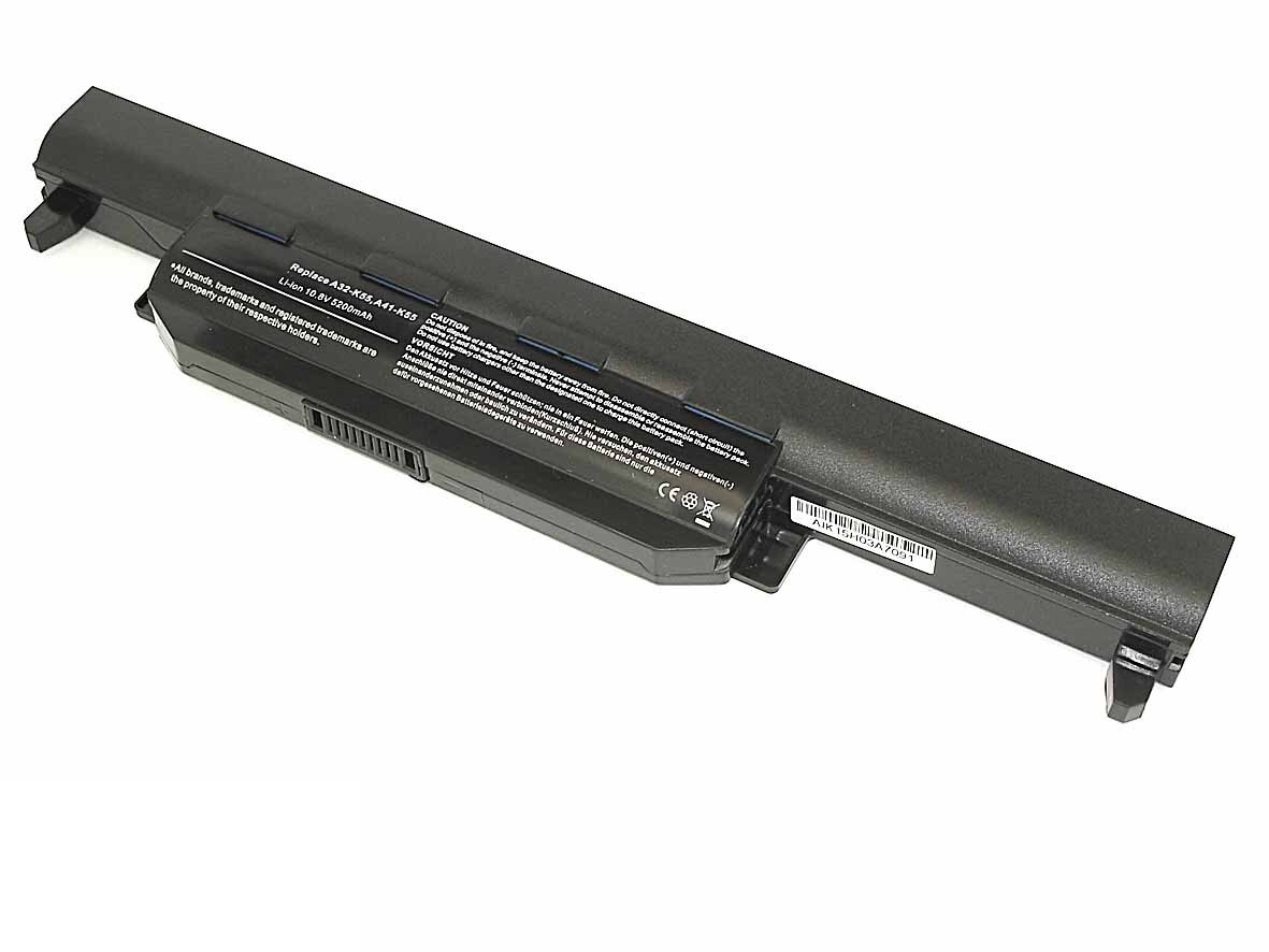 Аккумулятор для ноутбука Asus K45 K55 K75 A45 A55 A75 A95 Series. 10.8V 5200mAh A32-K55 A33-K55 A41-K55