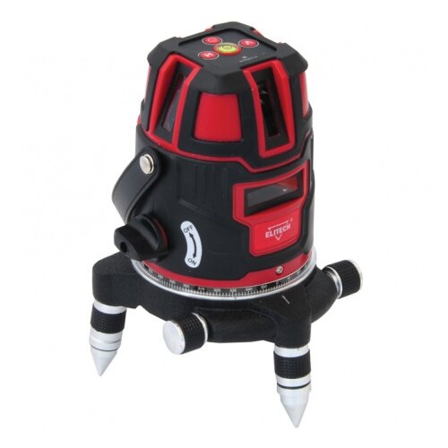 фото Нивелир лазерный Elitech ЛН 5/4В, аккумулятор Li-ion,15\30м,±0.15мм\м,1,1кг, гор\4верт луч,360°, отвес, кейс, з\устр арт. 196765