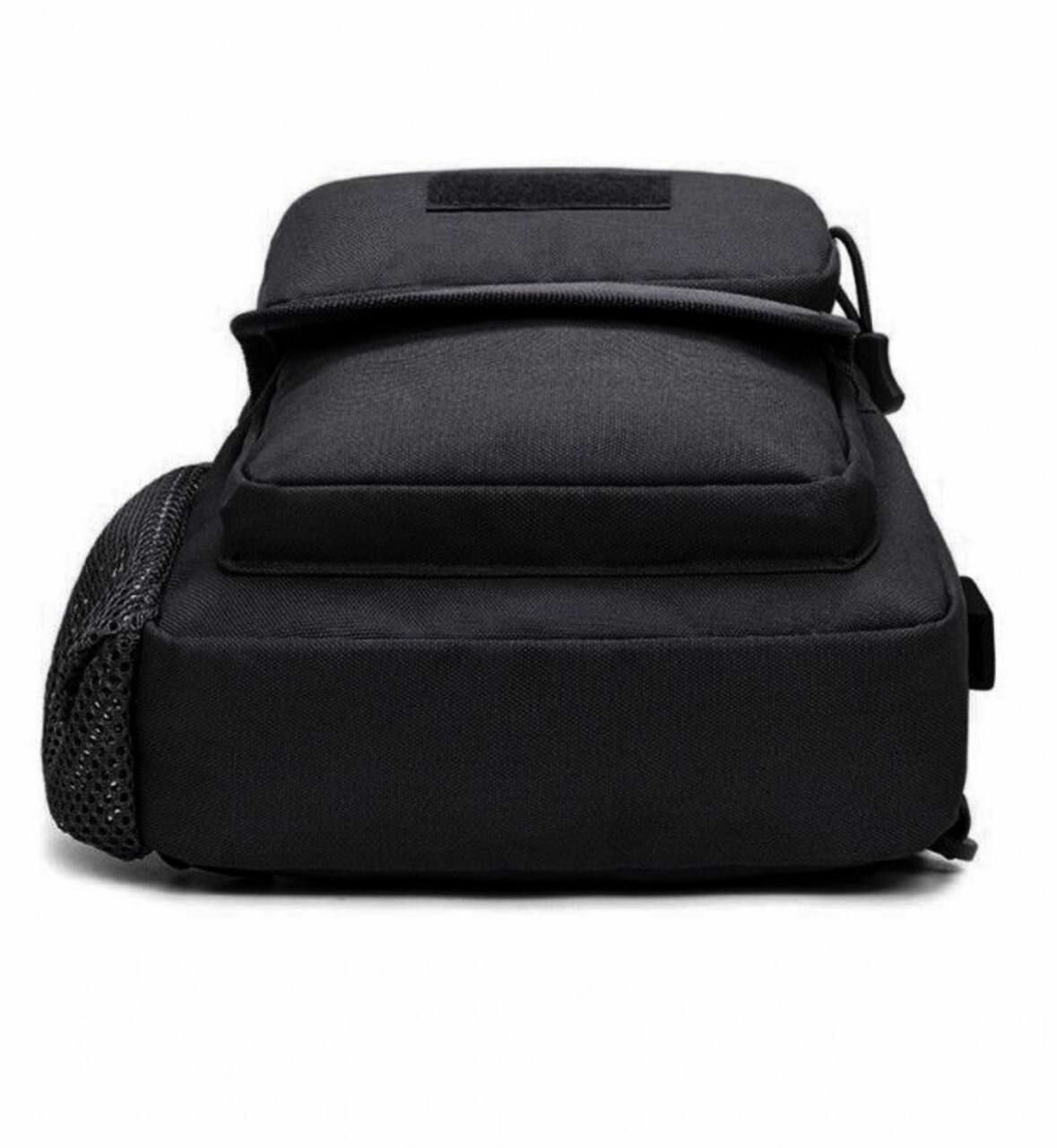 Тактическая сумка рюкзак с USB чёрный — фото 1