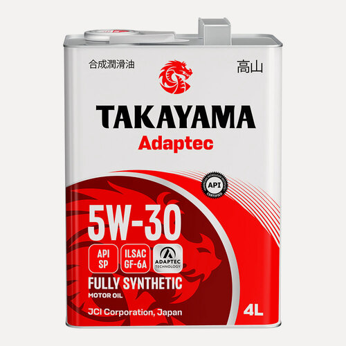Изображение товара Масло моторное TAKAYAMA ADAPTEC 5W30 SP GF-6A синтетика 4 л 6056131