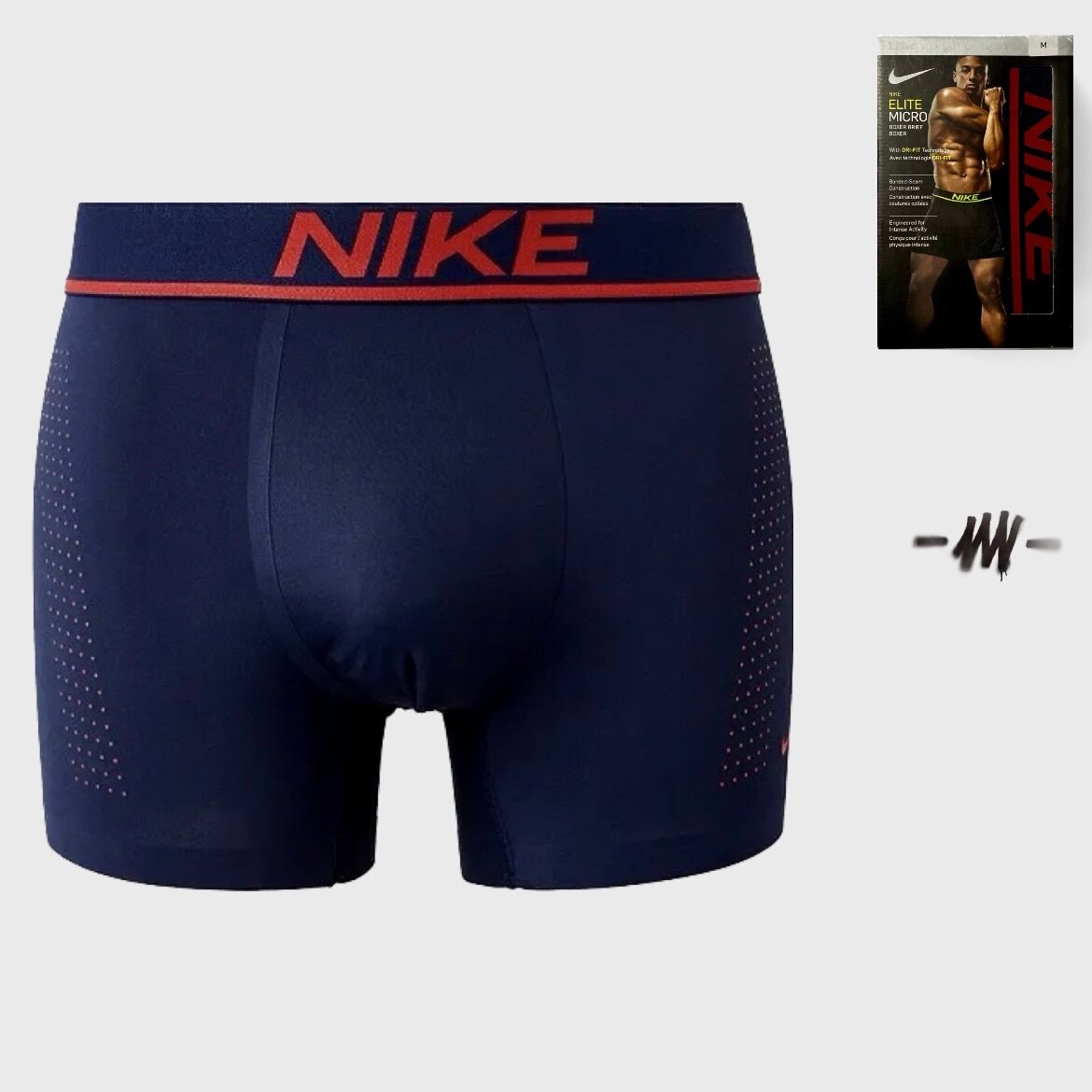 Трусы NIKE Elite Micro, размер M, синий, красный