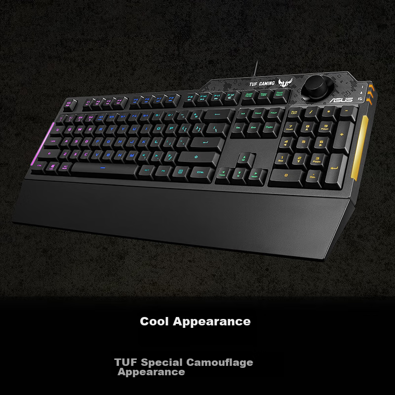 Клавиатура ASUS TUF Flying Fortress K1 Gaming Keyboard, черный — фото 1