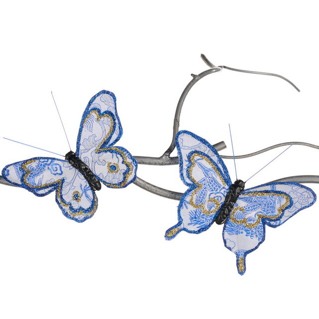 Елочная игрушка Бабочка из Делфта - Nocera Superiore 11 см 2 шт клипса