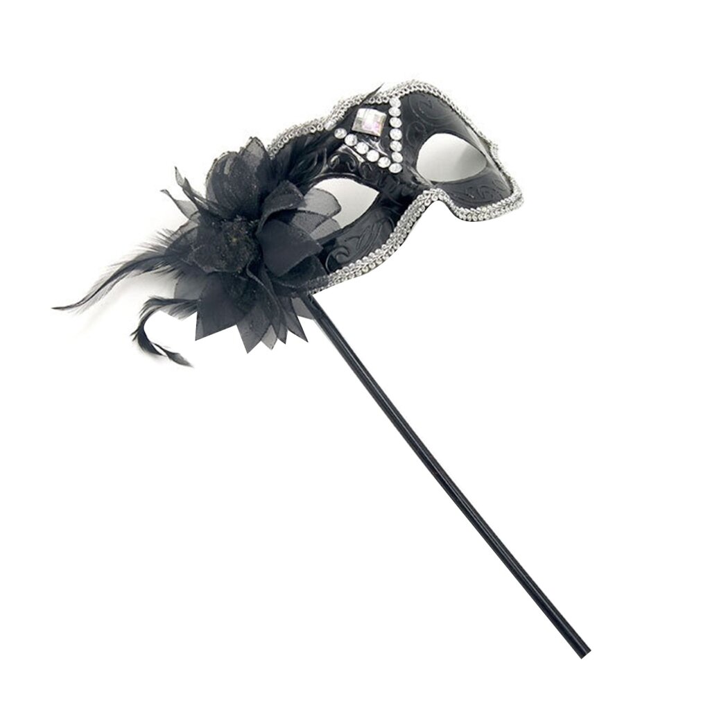 Маска для косплея Маскарадные маски для женщин и девушек Маска для глаз с ручкой для костюмов Хэллоуин