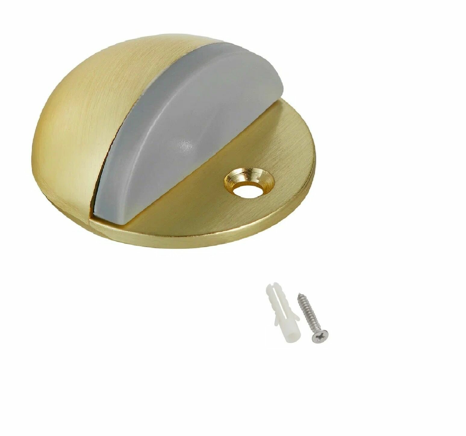 Стоппер - дверной ограничитель полусфера напольный цвет: матовое золото