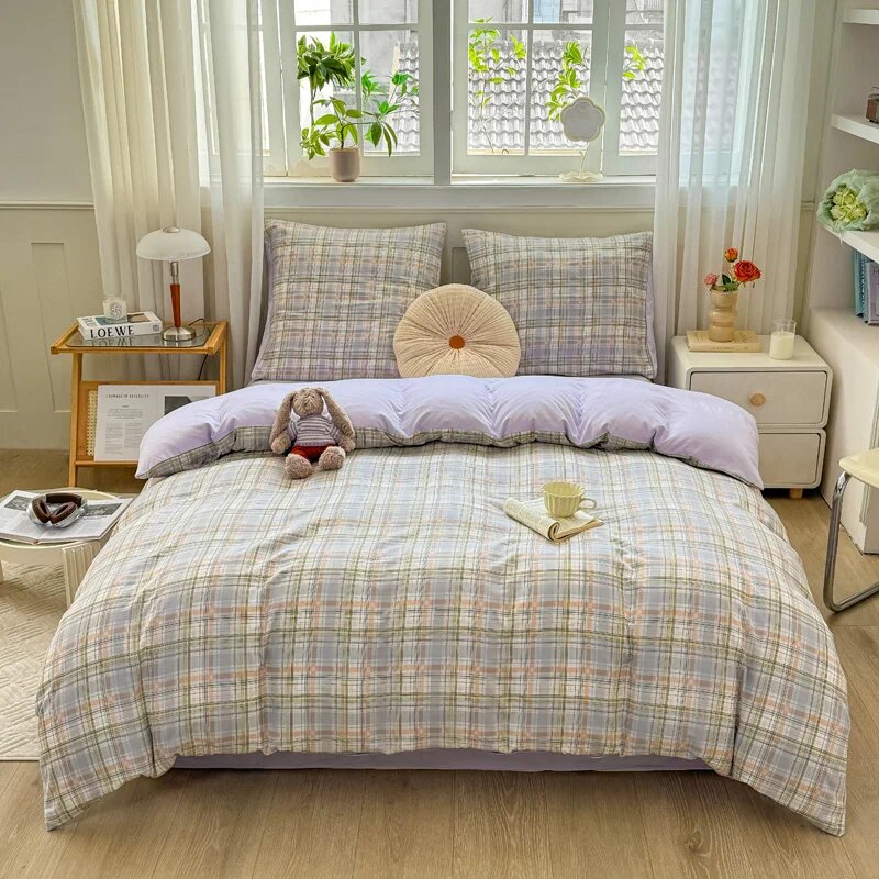 Постельное белье, 1,5 спальный комплект, полиэстер, наволочки 2 шт, пододеяльник 1 шт