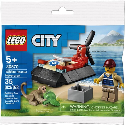 Конструктор LEGO City 30570 Спасательный катер на воздушной подушке конструктор lego city 60289 транспортировка самолёта на авиашоу