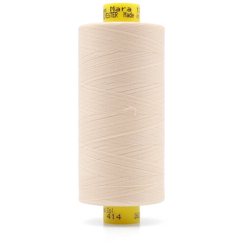 Нить универсальная Gutermann Mara №120/1000 м, 100% полиэстер, кремово-бежевый 414