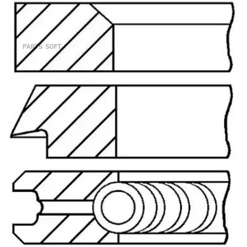 GOETZE 08-142400-00 Кольца поршн к-т на 1 цил Fiat Croma Tempra Tipo Alfa Romeo 155