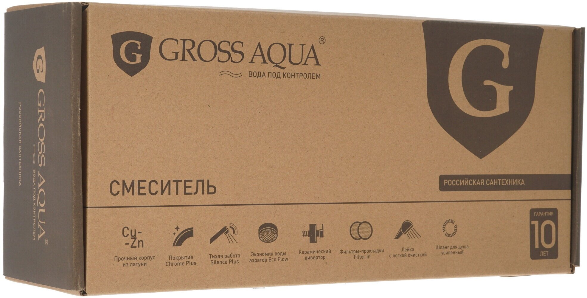 Смеситель Gross Aqua для ванны и душа с длинным изливом Basic - фотография № 12