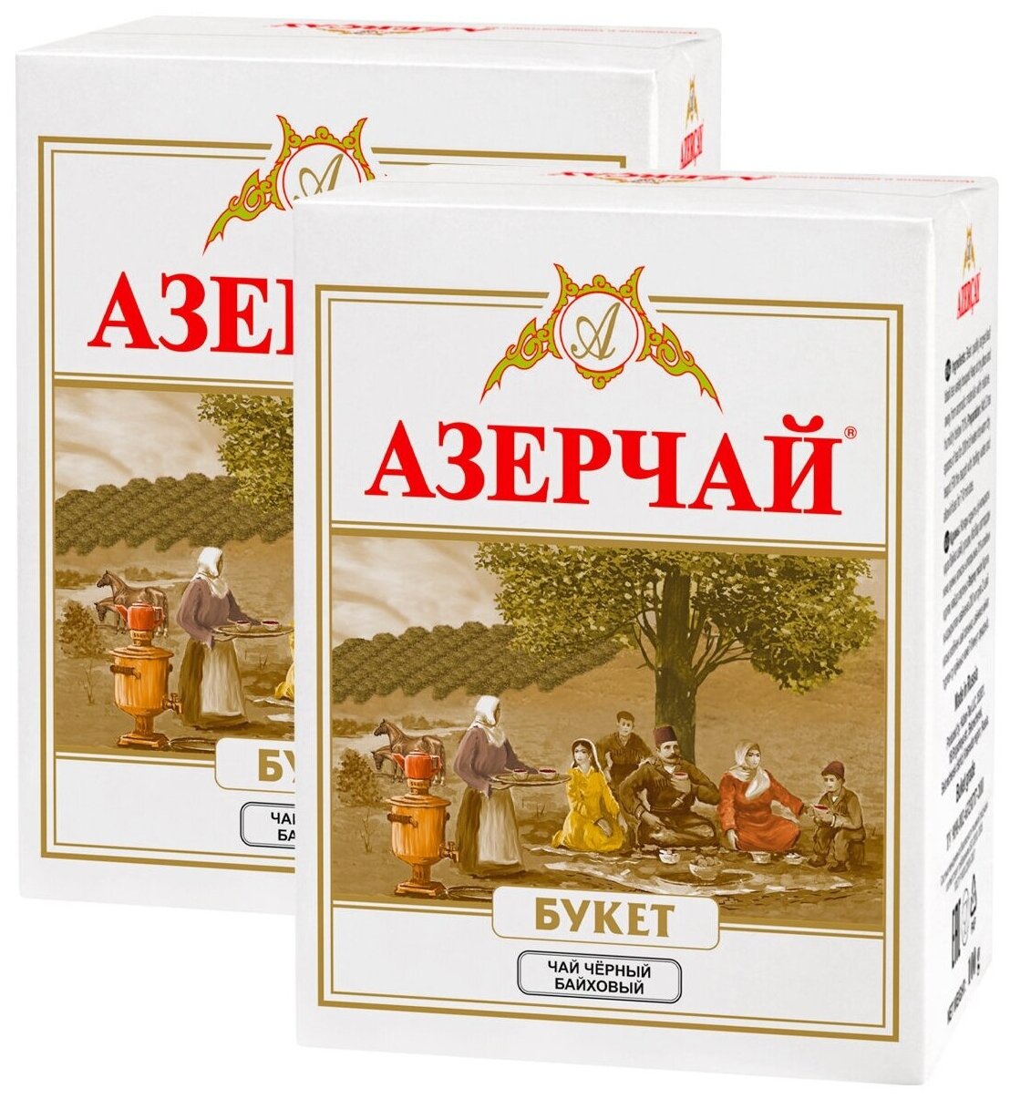 Азерчай Чай листовой Букет, черный, 100 г, 2 шт - фотография № 1