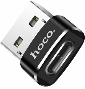 Переходник HOCO UA6 USB to Type-C, черный