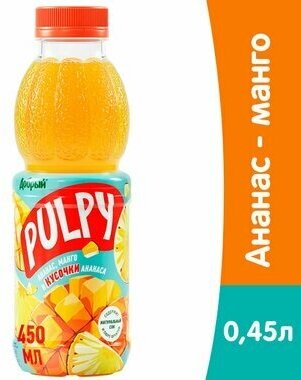 Напиток сокосодержащий Добрый Pulpy Ананас-Манго 0.45 л ПЭТ упаковка 12 штук