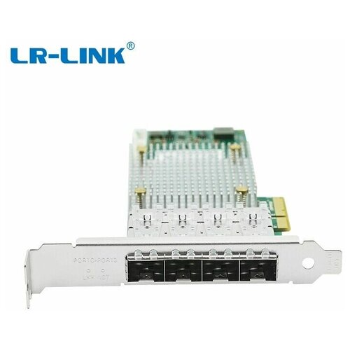 Сетевой адаптер Lr-Link LREC9054PF-4SFP PCIe x4 4*SFP 100FX Fiber NIC pci express x4 dual gigabit sfp fiber ethernet server nic i350am2