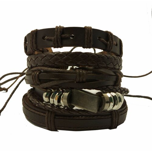 фото Набор браслетов №3 из натуральной кожи нет бренда