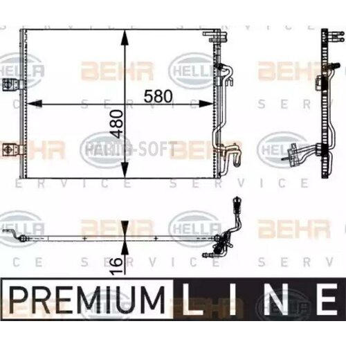 BEHR-HELLA 8FC 351 301-611 Радиатор кондиционера MERCEDES W221 65 AMG