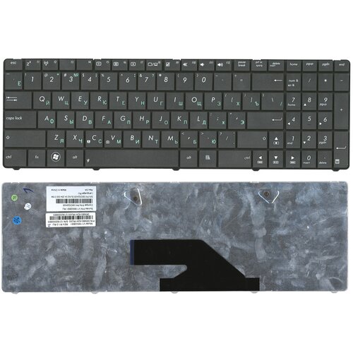 Клавиатура для Asus K75DE черная, прямой шлейф