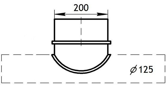 Переход с круглых воздуховодов d125 мм на круглые d200 мм оцинкованный - фотография № 2