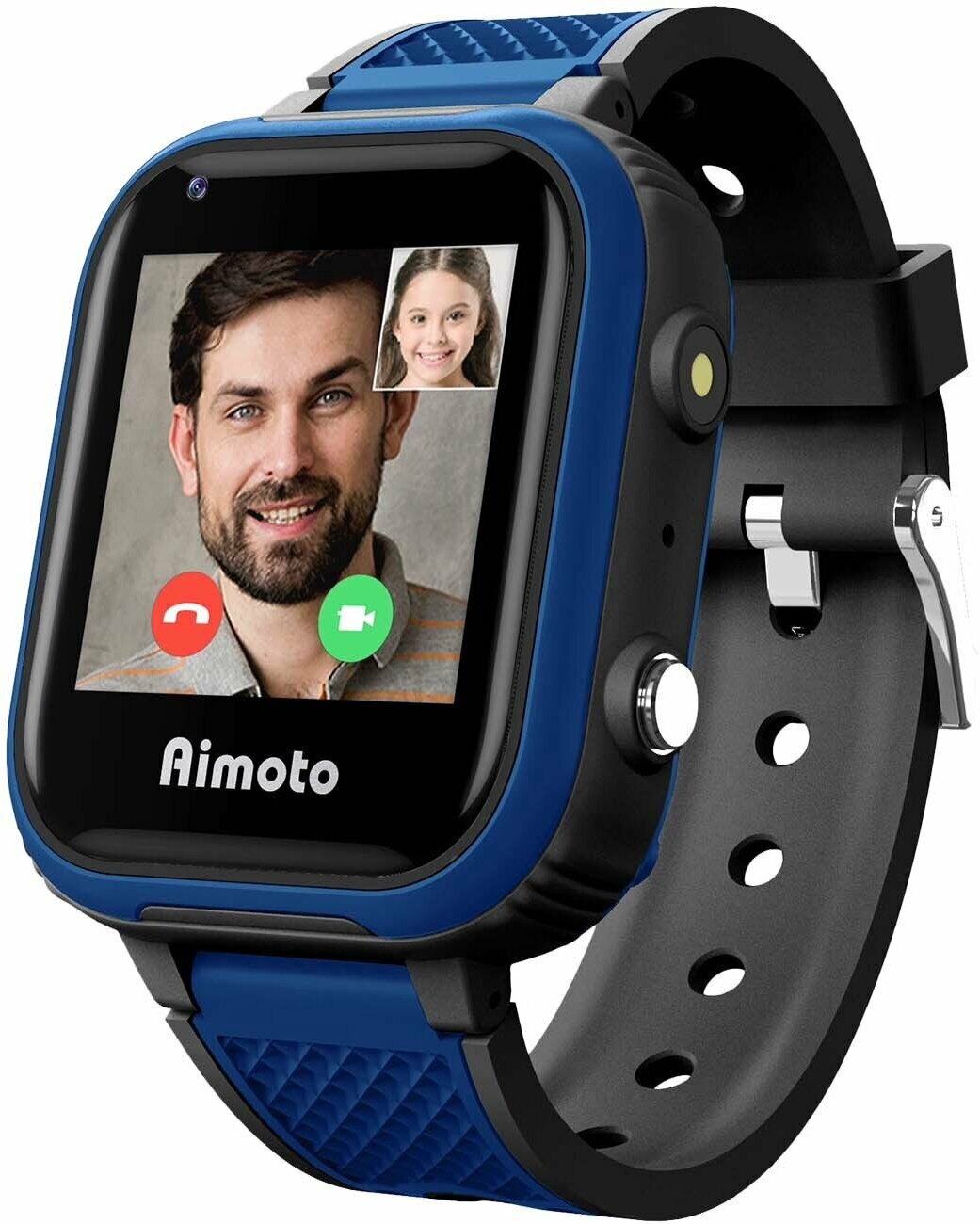 Смарт-часы КНОПКА ЖИЗНИ Aimoto Pro Indigo 4G, 1.44", черный/синий / черный/синий [9500102] - фото №1