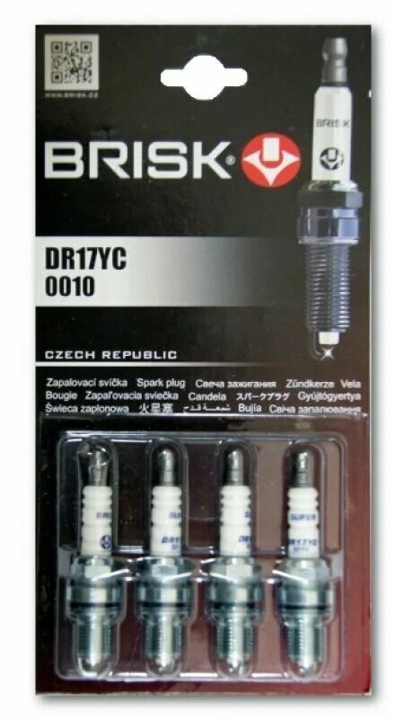 Свеча зажигания (комплект 4 шт.) Brisk DR17YC