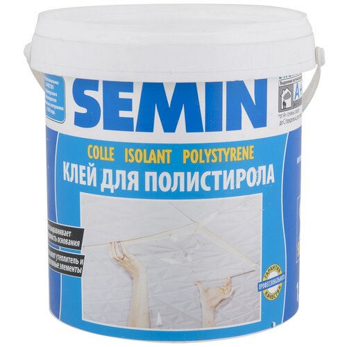 SEMIN Клей для полистирола Isolants Facilis, 1.5 кг клей универсальное semin sem murale 1 л 1 кг