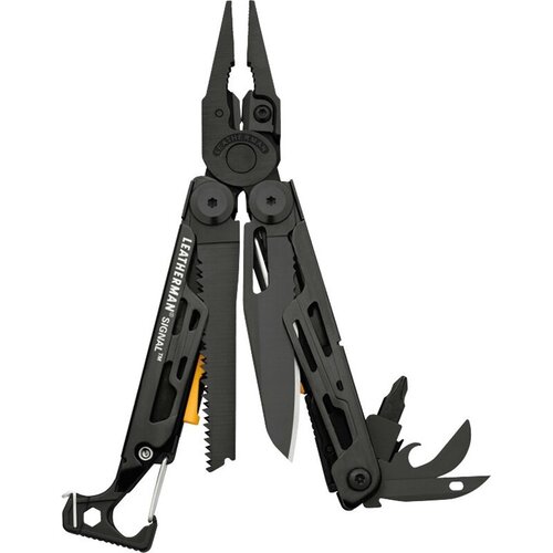 Мультитул Leatherman Signal, 19 функций, черный, нейлоновый чехол мультитул leatherman supertool 300 831151 19 функций черный нейлоновый чехол