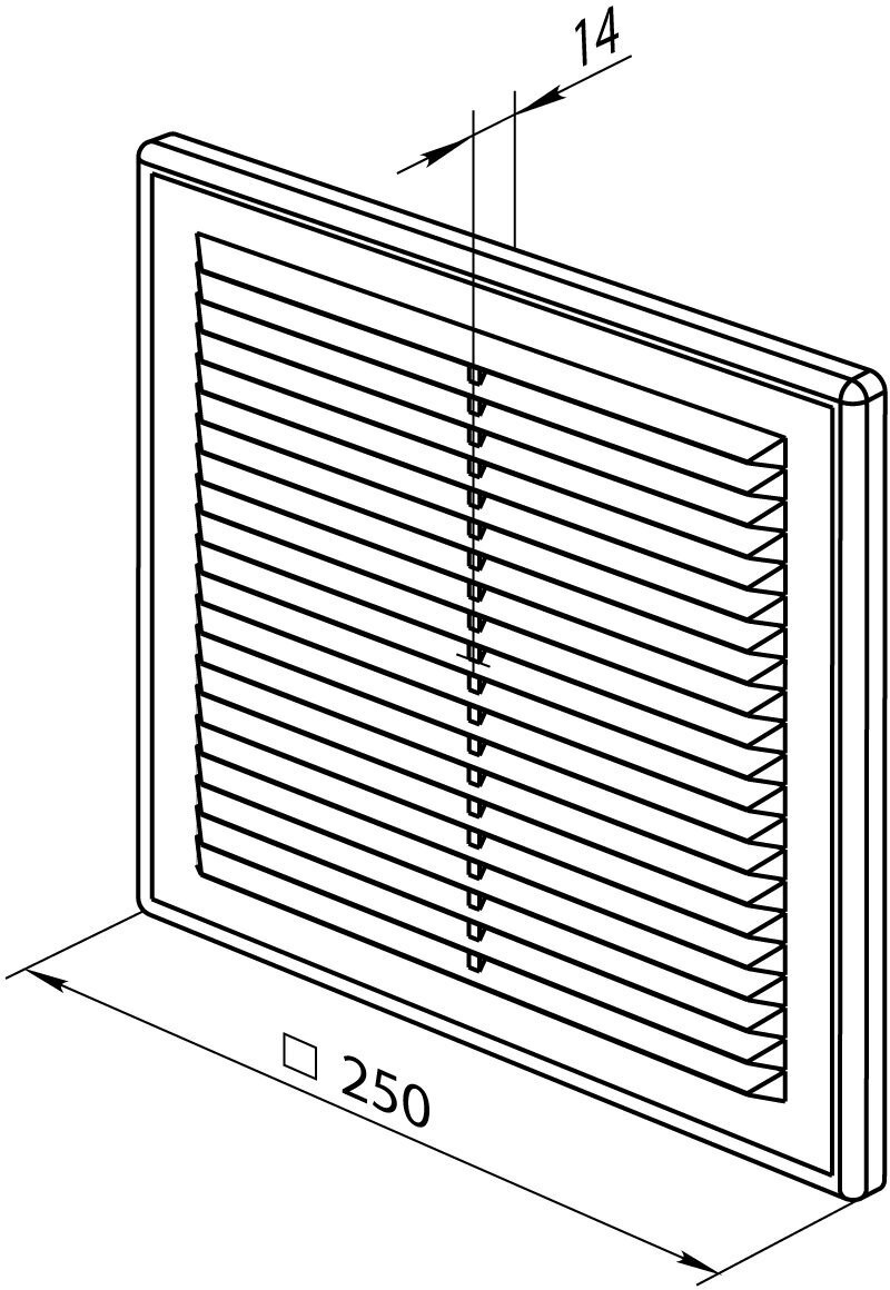 Решетка РВ 250*250 с - фотография № 6