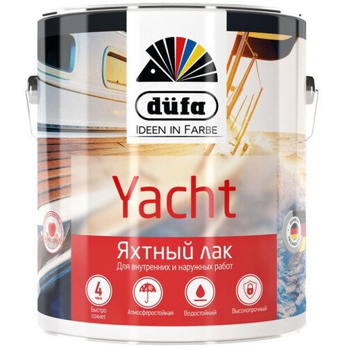 Лак алкидно-уретановый DUFA Yacht яхтный 2л глянцевый, арт.МП00-009411