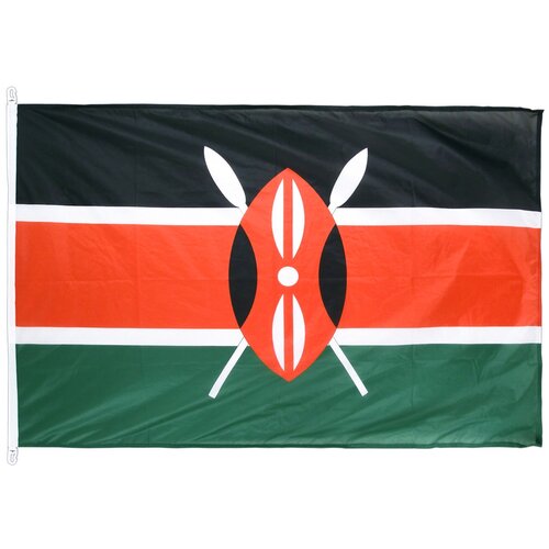 Флаг Кении с карабинами 90х135 см