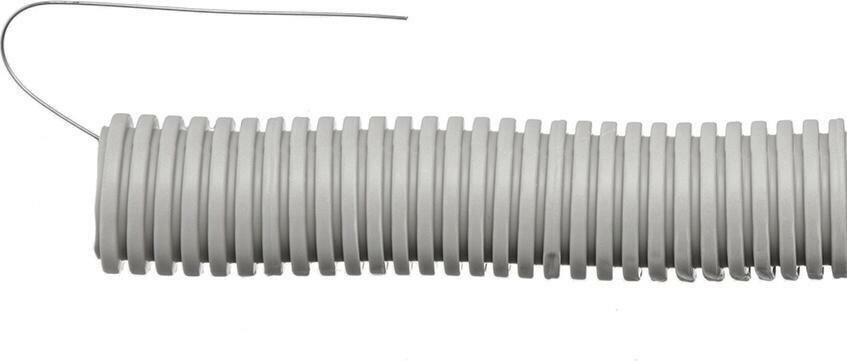 CTG20-32-K41-025I Труба ПВХ гибкая гофрированная Ø32 мм с протяжкой серая (25 м) IEK - фото №3