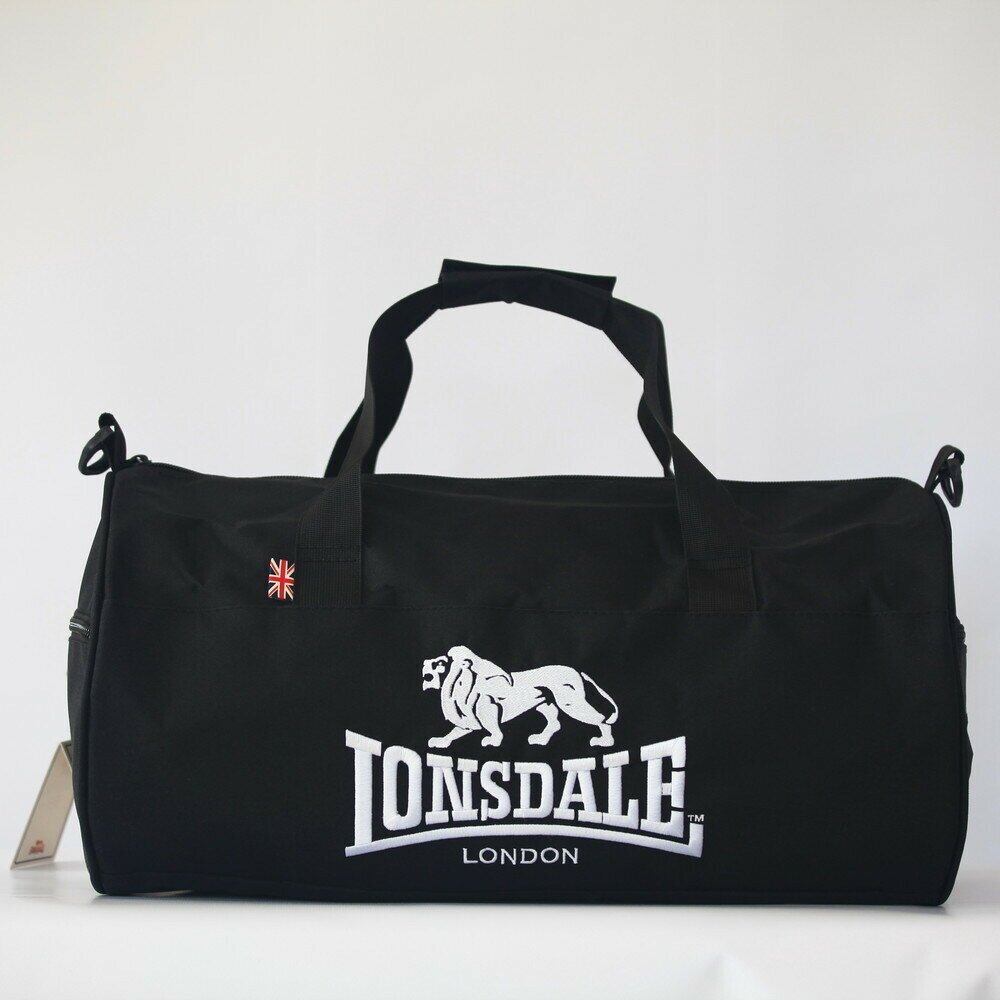 Сумка Lonsdale Barrel Bag 2 черная - фотография № 2