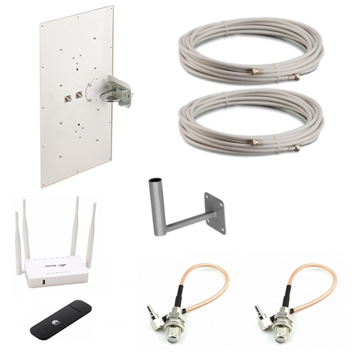 фото Комплект усиления сигнала интернет 3g / 4g lte с антенной kroks 18dbi