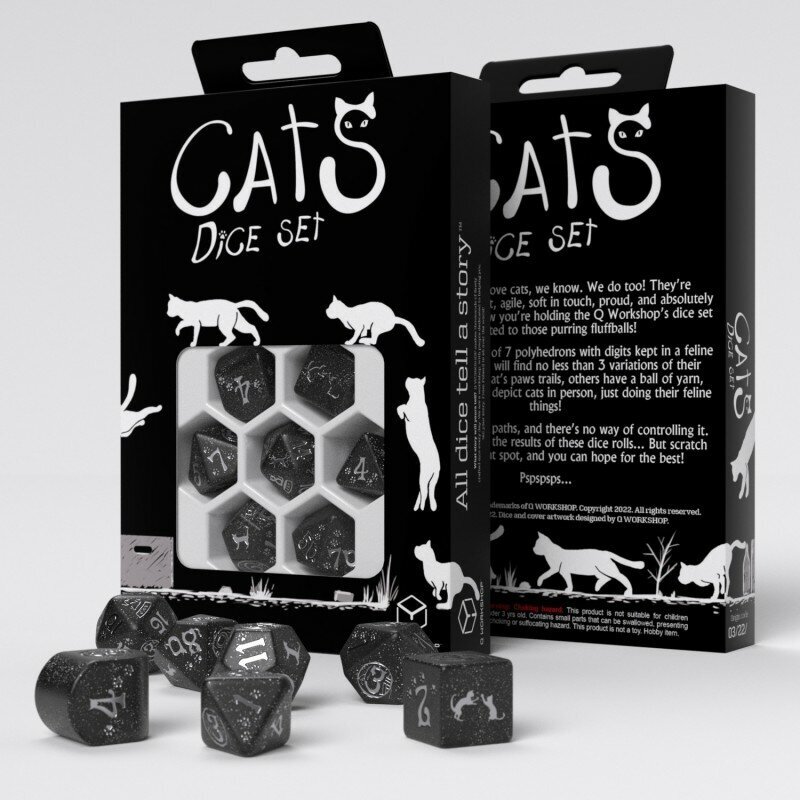 Набор кубиков для настольных ролевых игр Q-Workshop CATS Modern Dice Set: Waffle