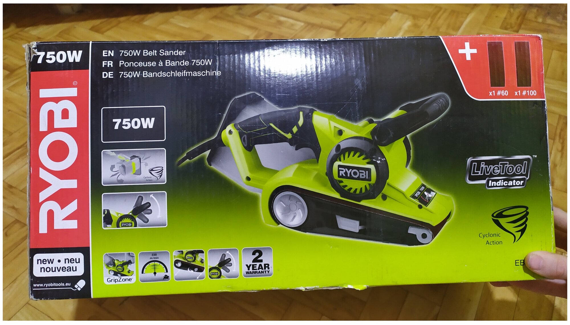 Ленточная шлифмашина Ryobi EBS750 5133002276 - фотография № 13