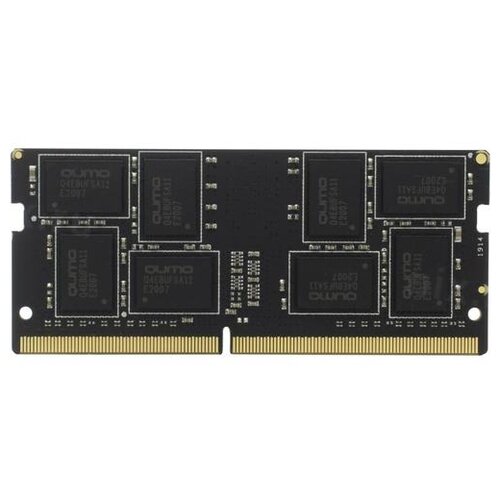 Оперативная память Qumo 16 ГБ DDR4 2666 МГц SODIMM CL19 QUM4S-16G2666P19 оперативная память для ноутбука so dimm ddr 4 8gb qumo 2933mhz pc 23400 1gx8 cl21 single rank retail qum4s 8g2933p21