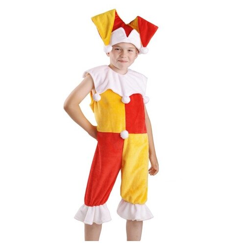 фото Карнавальный костюм карнавалия скоморох, 4-7 лет (рост 116-122 см), плюш (89049)